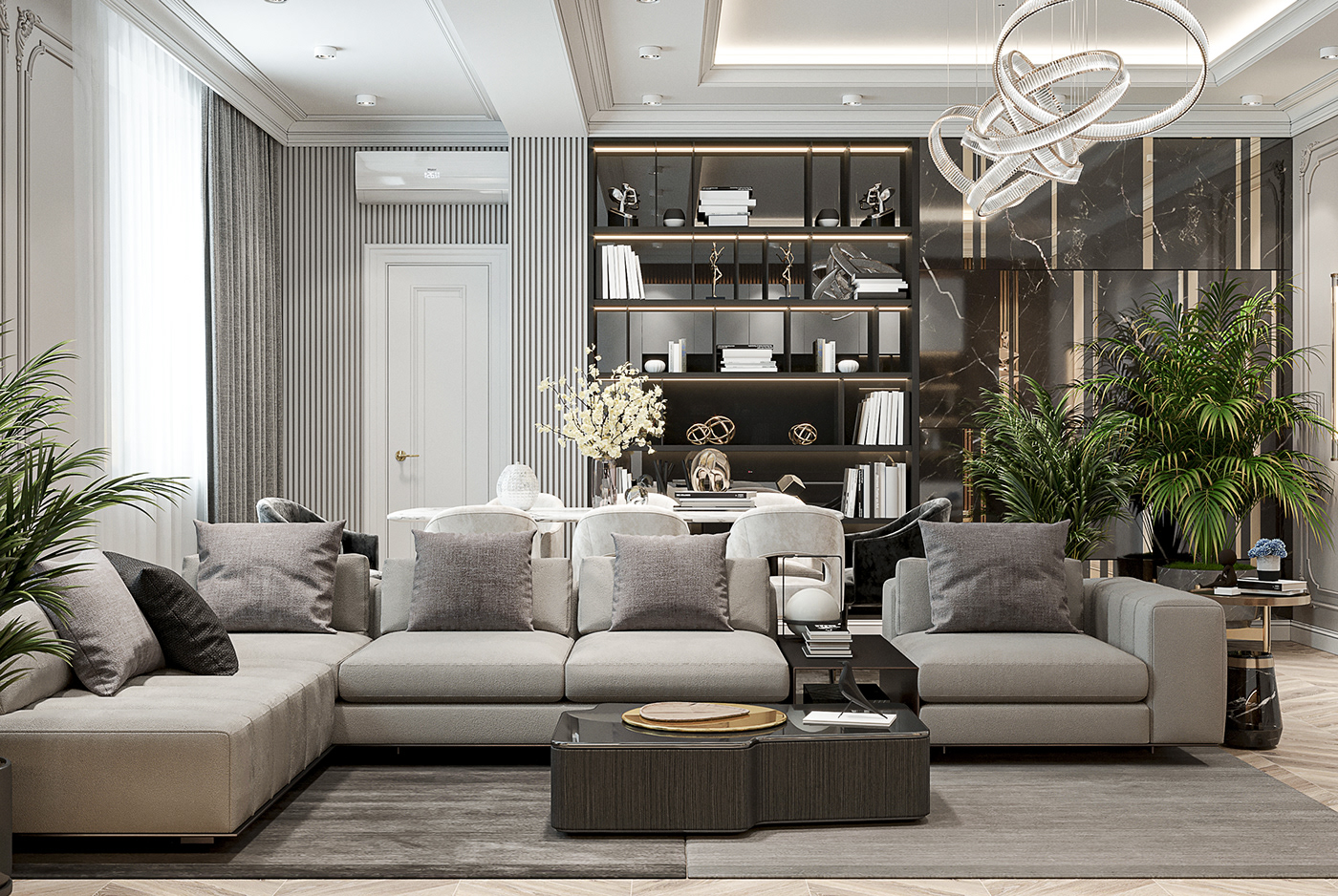 Люксовая гостиная, luxury living room|塔吉克斯坦-3