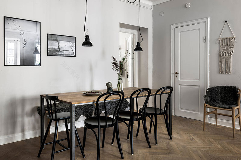 斯德哥尔摩温馨公寓 | 黑灰打造时尚北欧风-11