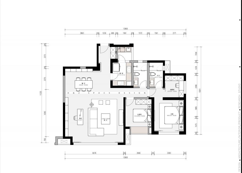 开放式书房++ 主卧改造,打造宽敞明亮家居空间-0