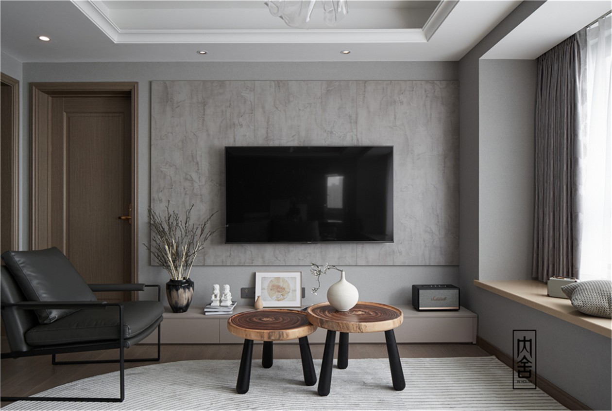 灰色调与橙色的碰撞,打造静谧优雅家居空间-16