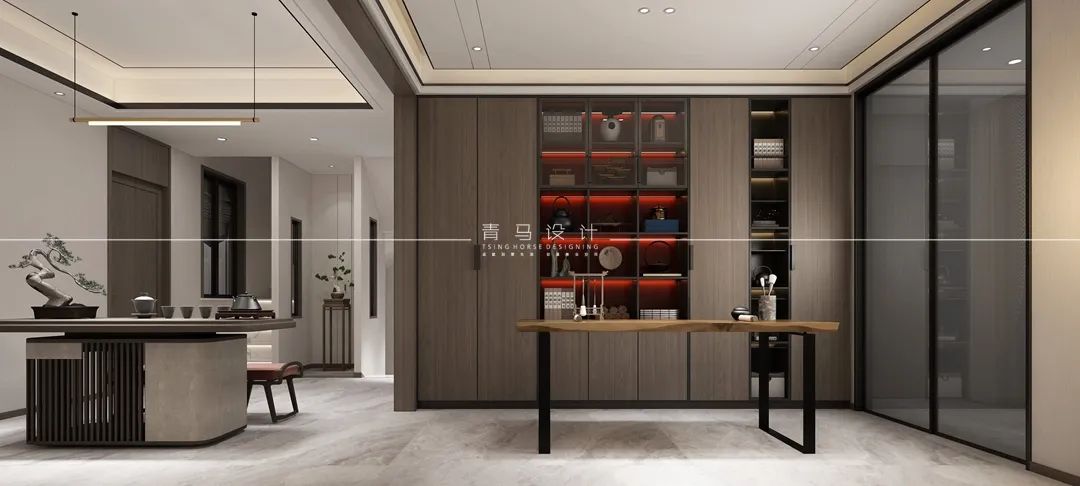 绿地城 360㎡新中式别墅丨青马别墅设计-45
