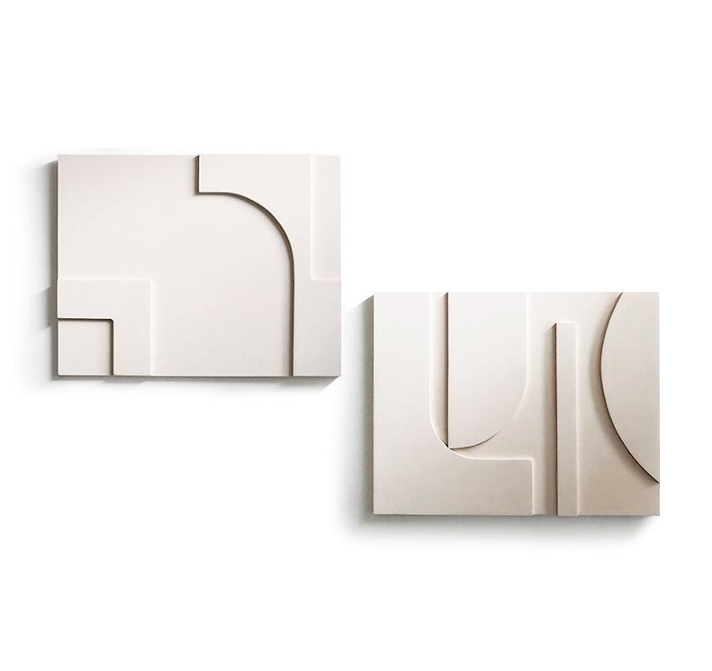 简约现代装饰画软装样板房抽象实物画客厅玄关大幅立体装置挂画-7