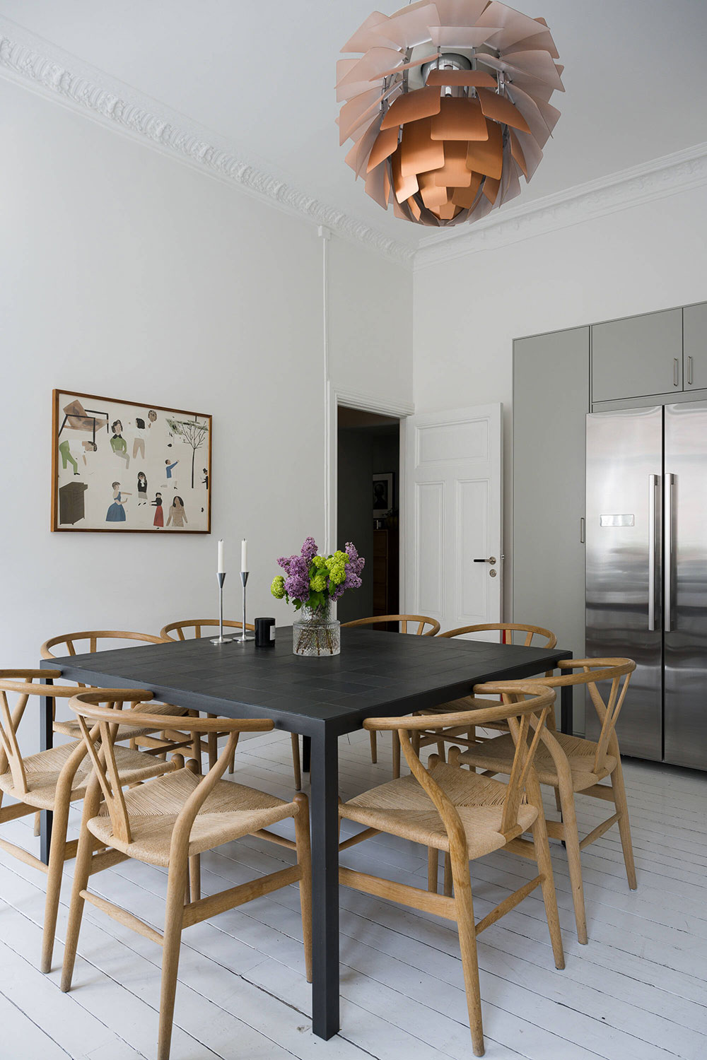 斯德哥尔摩橄榄绿公寓，冲浪板成独特装饰-14