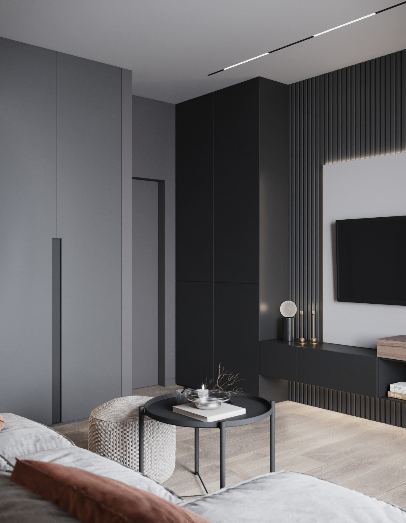 原木与灰色 打造舒适温暖的居住空间                     -9