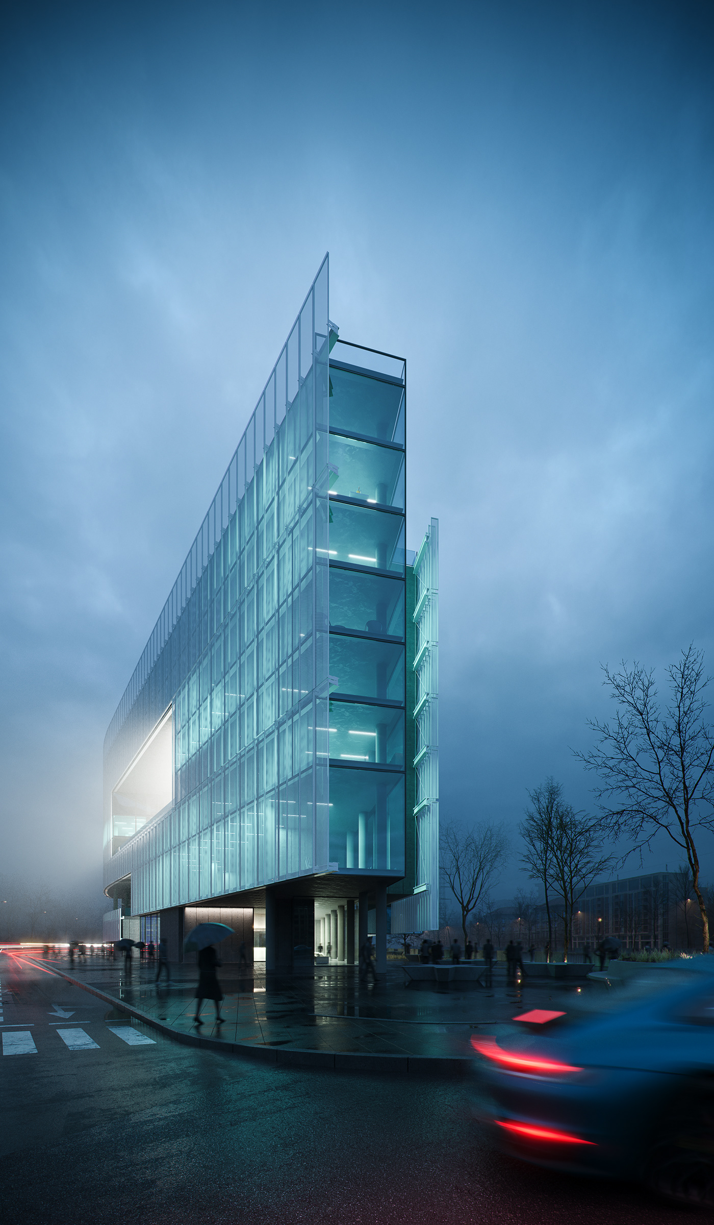 绿松石线办公中心概念设计丨乌克兰哈尔科夫丨Evgeniy Kolesnikov-0