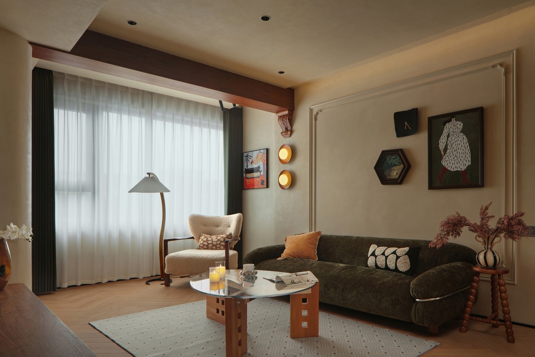 时光褶皱里的家:复古与现代的共生美学丨纵禾空间设计-13