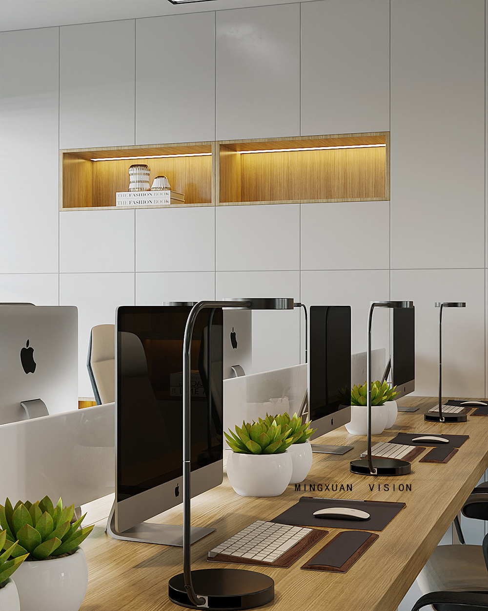 现代简约办公室设计案例丨铭渲表现-2