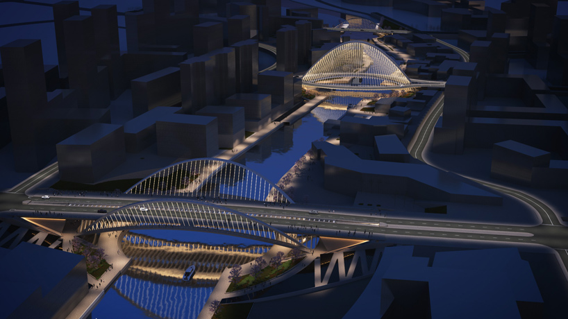 卡拉特拉瓦为武汉花山设计了三座形态各异的桥-11