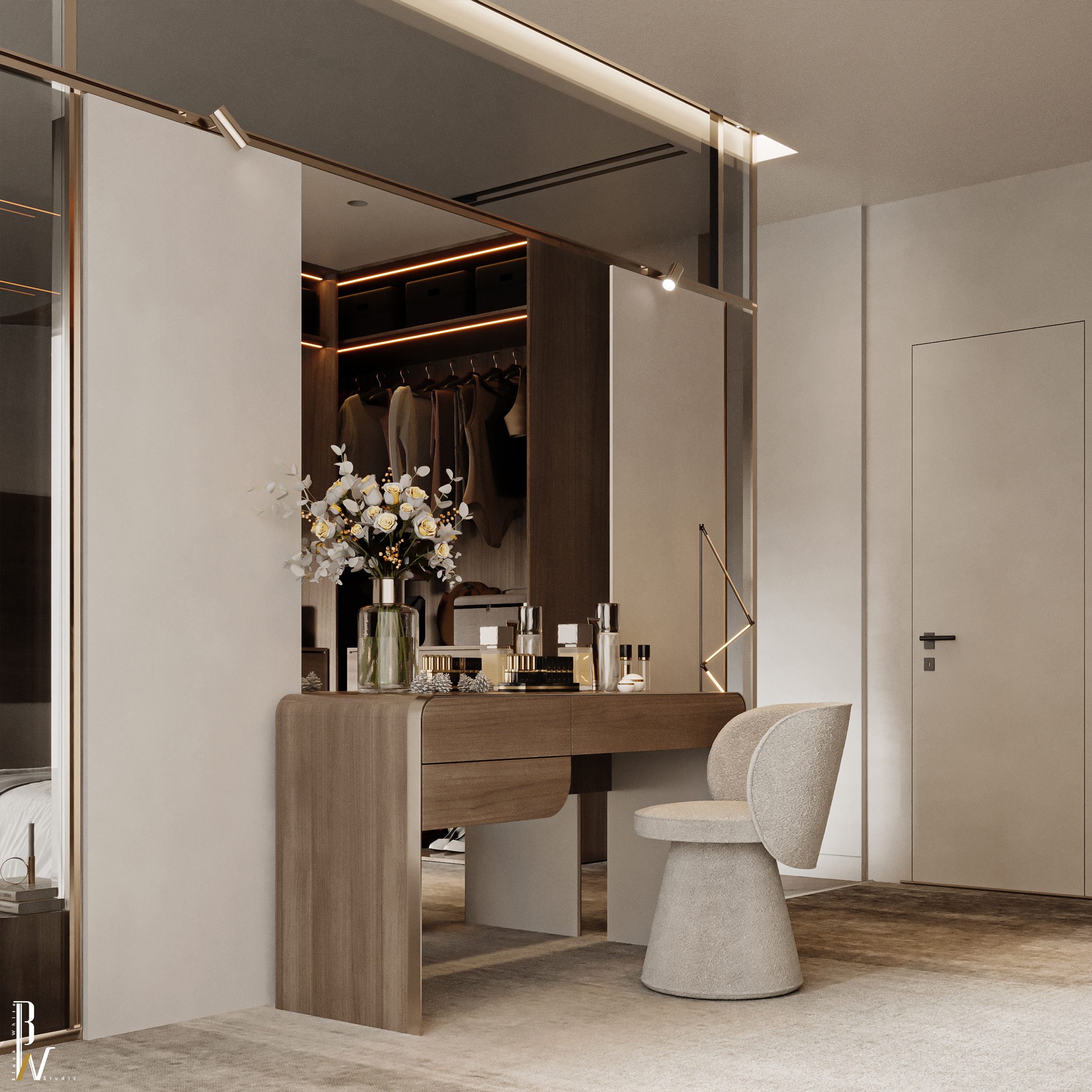 单人间·阿联酋，单人卧室丨阿联酋丨Black N White Studio-13