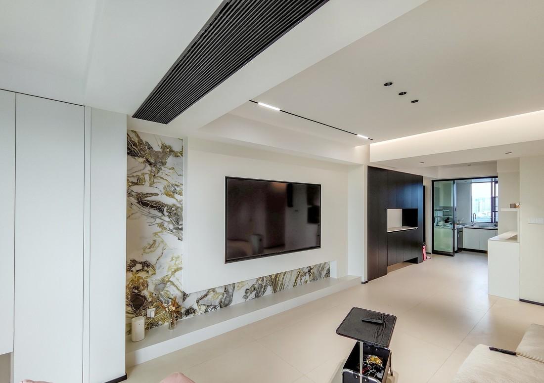 140平黑白简约的家-3