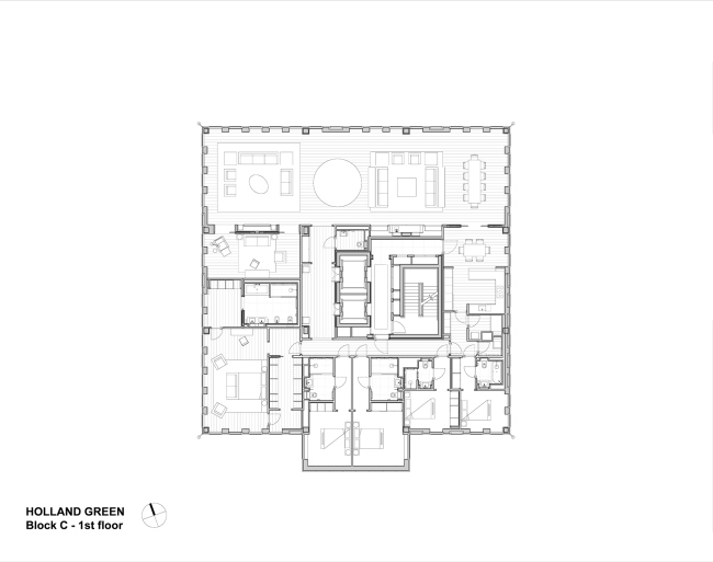 Holland Green街区丨英国伦敦丨Allies & Morrison,OMA,West 8-81