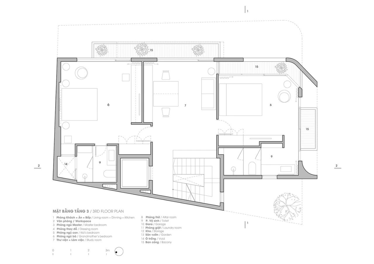 在屋顶盖一座公园,越南450㎡错层别墅！-59