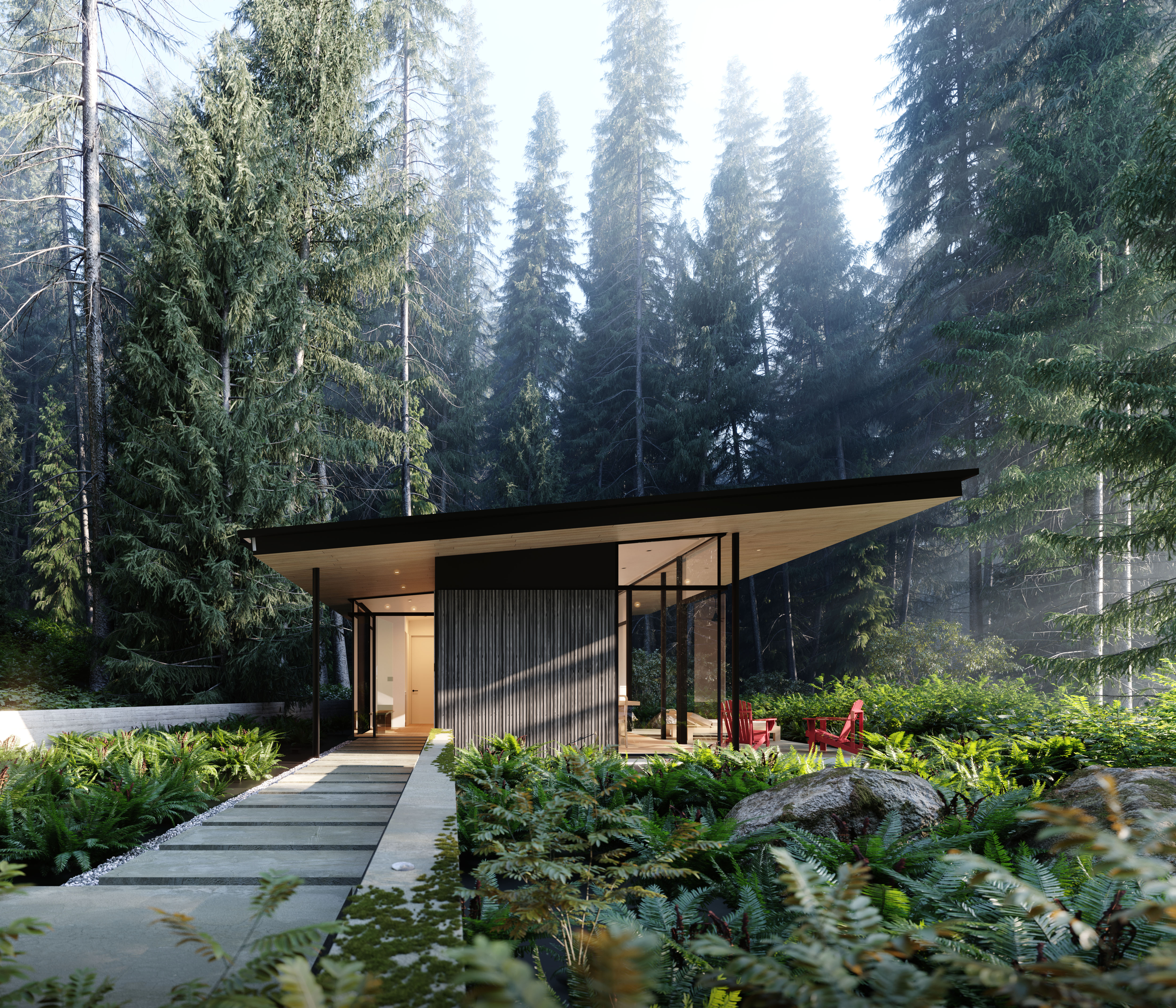 Surly Crab 现代海滨别墅丨美国华盛顿丨Eerkes Architects-22