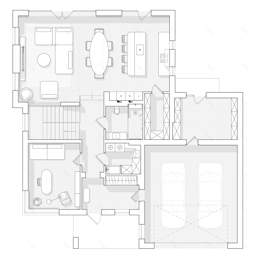 HRYBOVYCHY住宅室内设计项目丨乌克兰利沃夫-8
