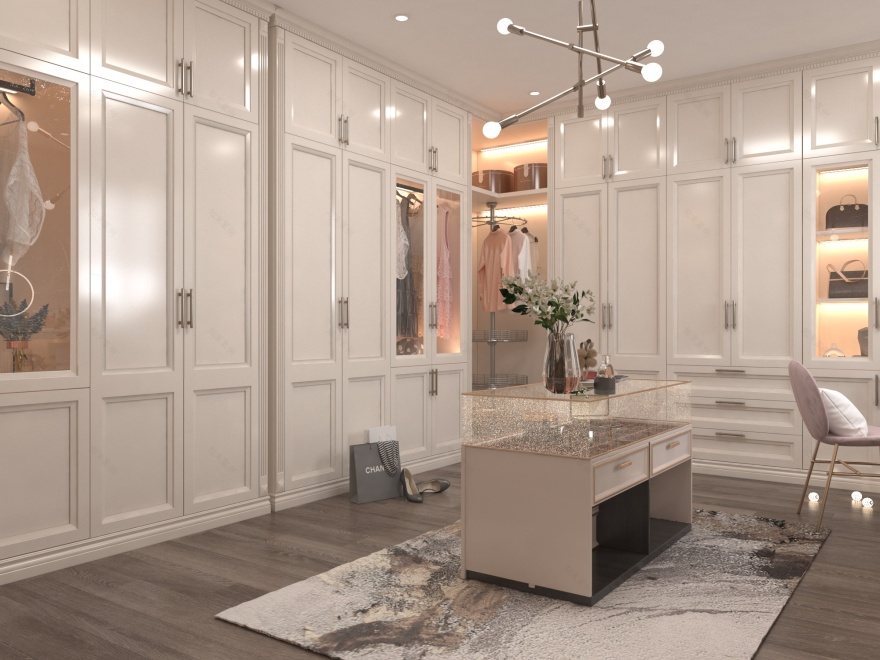 豪华更衣室设计丨Nada Abdalla-4
