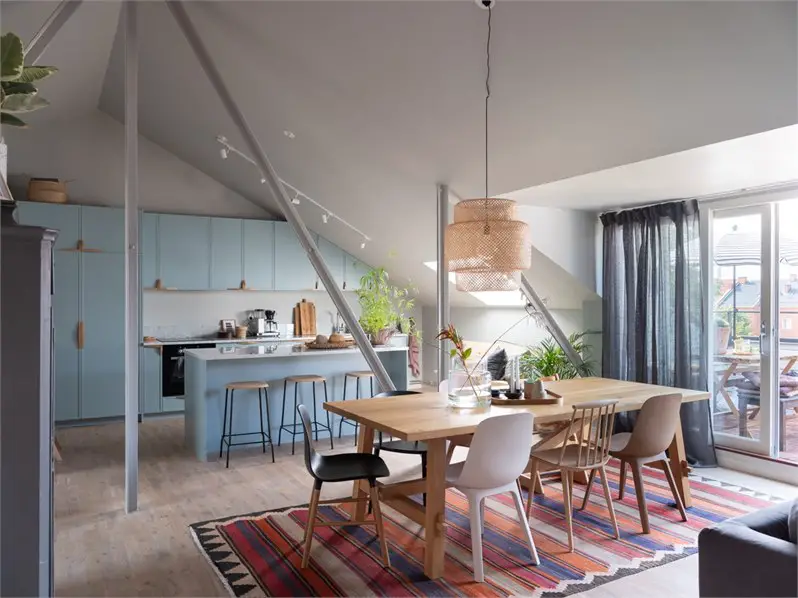 创意蓝色厨房，独特又实用-1