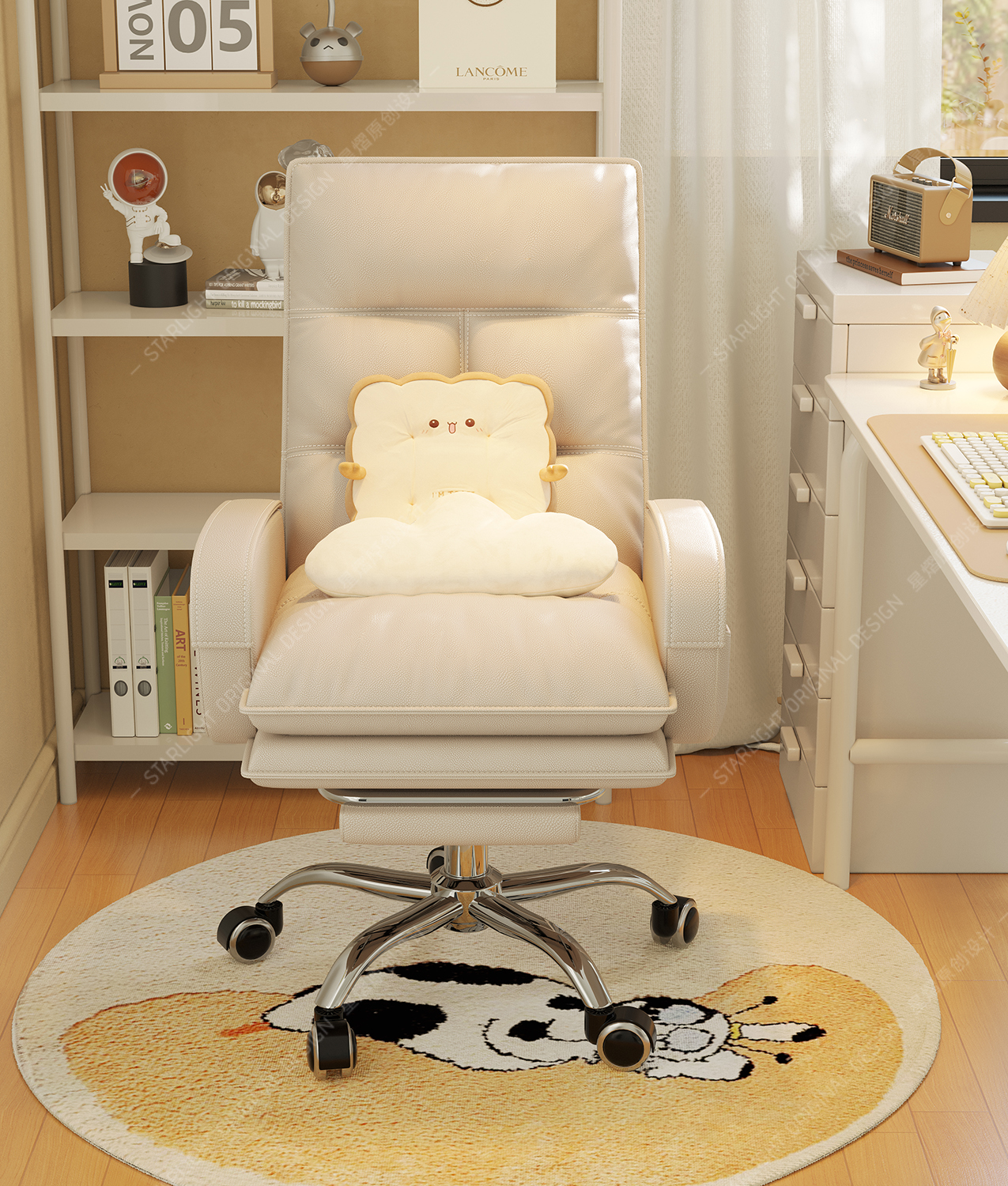奶油风办公椅家具渲染丨星熠原创设计-11
