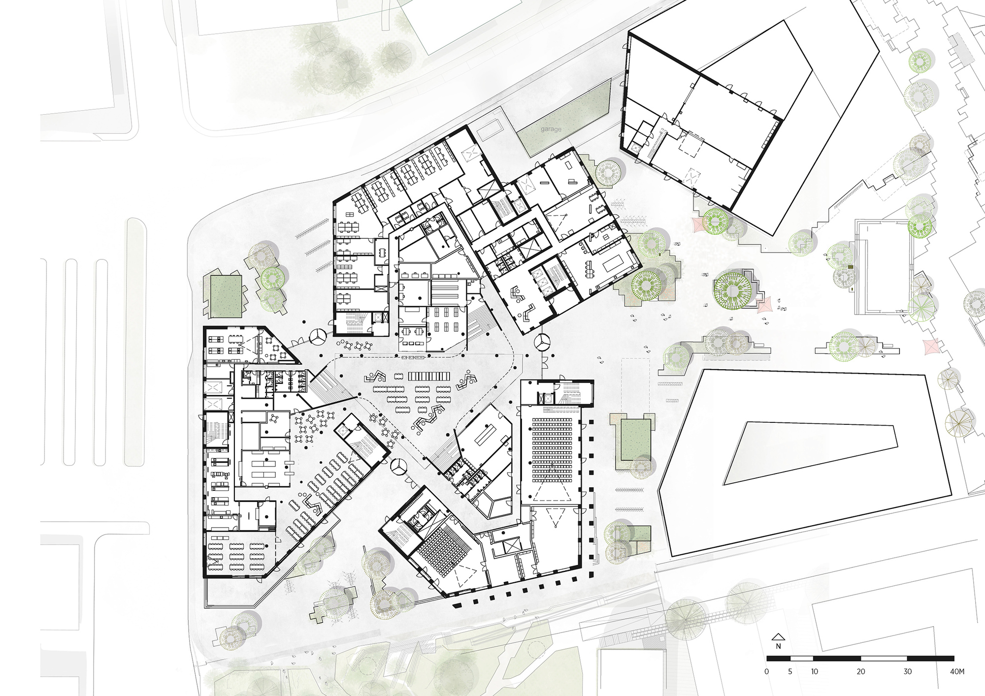 VIA 大学学院霍森斯校区丨丹麦丨C.F. Møller Architects-17