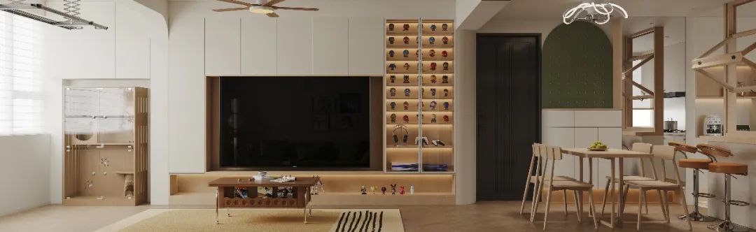 深圳如愿空间设计丨福田 · 益田村74㎡，每一寸空间都讲述着生活的故事-3