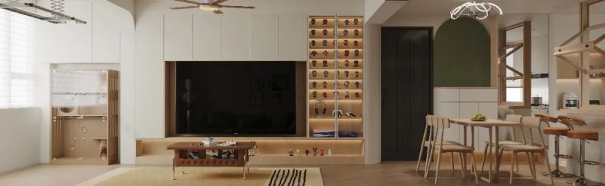 深圳如愿空间设计丨福田 · 益田村74㎡,每一寸空间都讲述着生活的故事-3