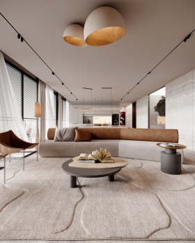 Sculpted Serenity — Modern Minimal Living Space