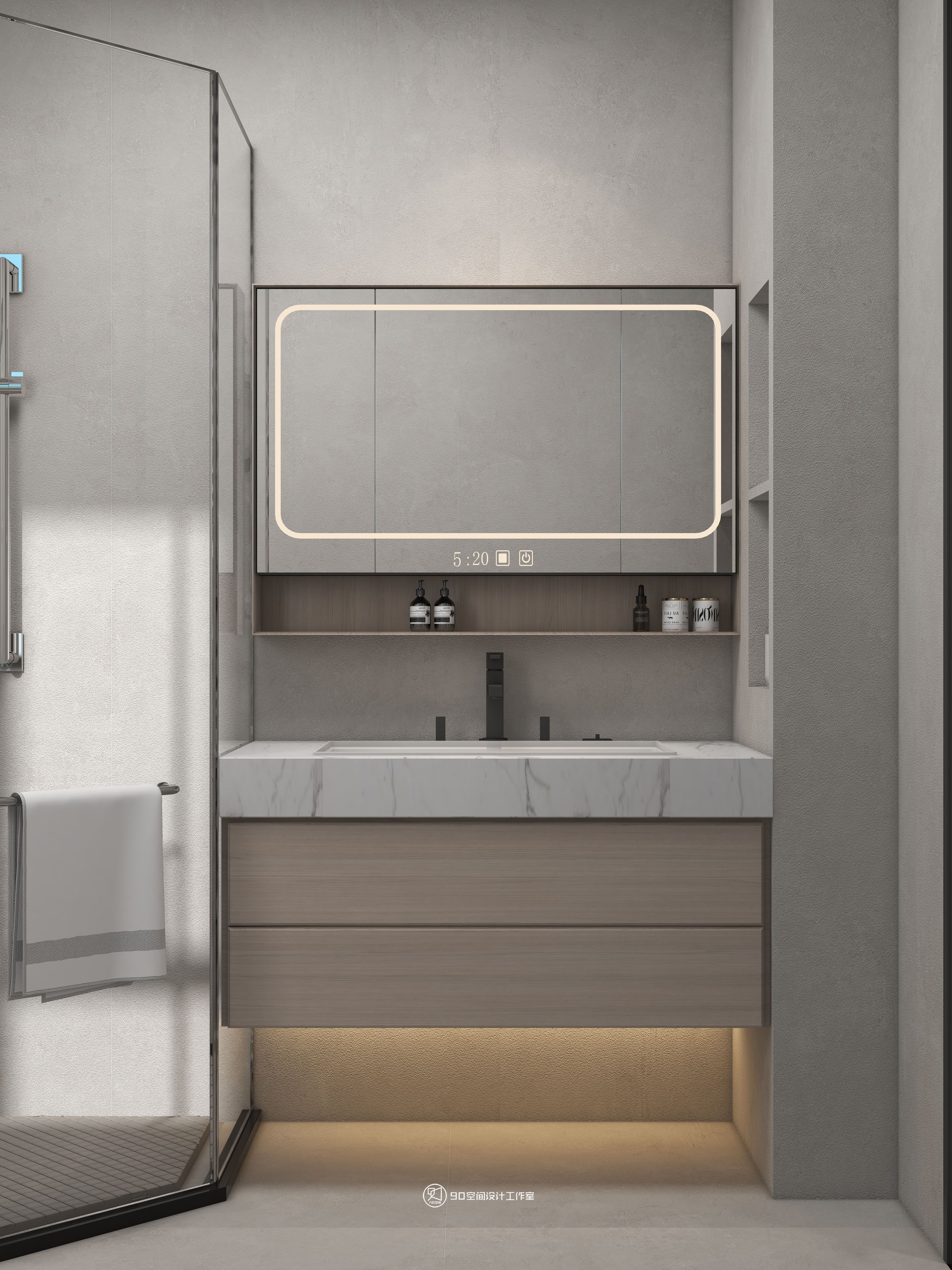 星月糖现代奶油风格丨90 空间设计-43