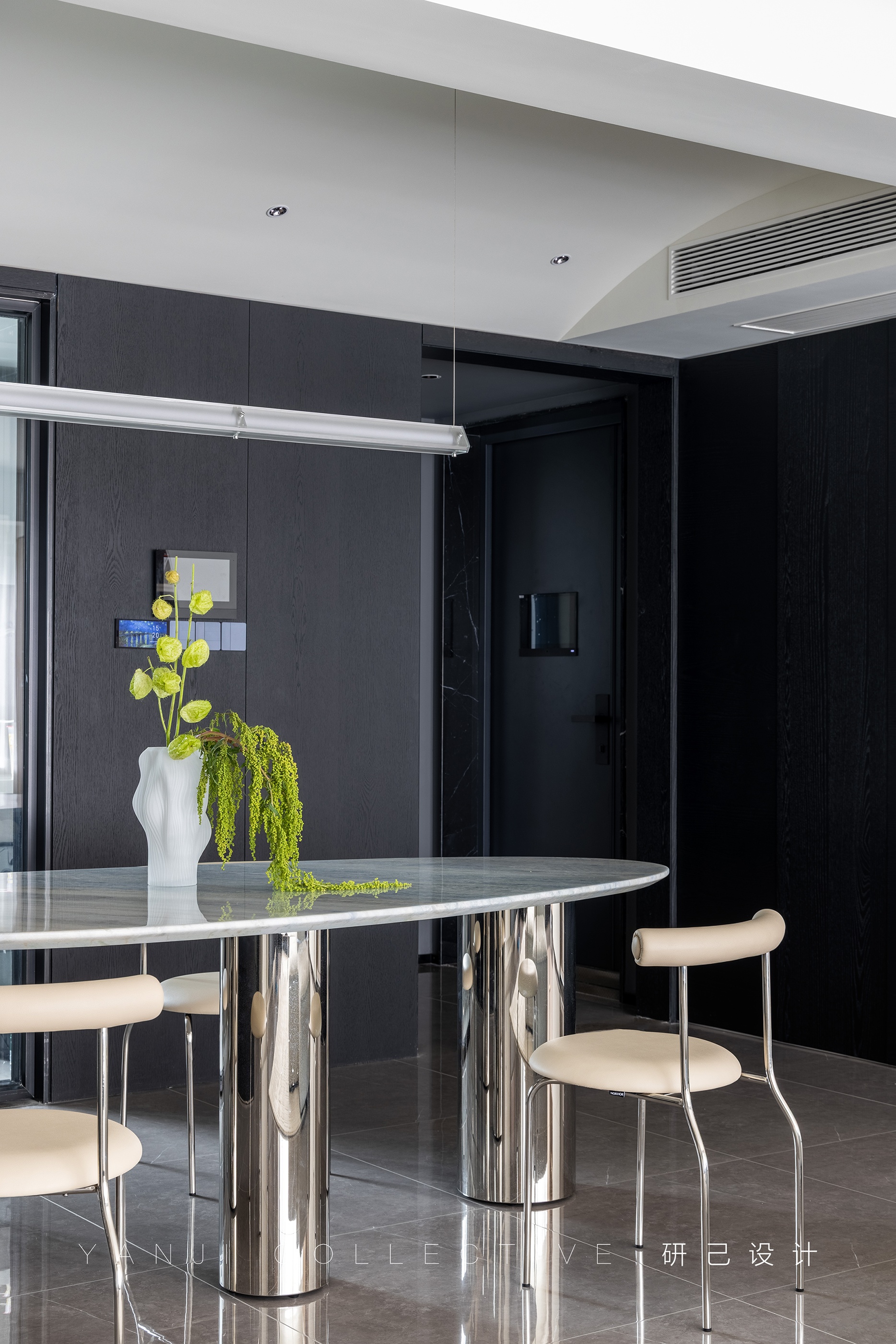 研己实景·142平精装修改造蓝调新家丨中国北京丨研己设计-11