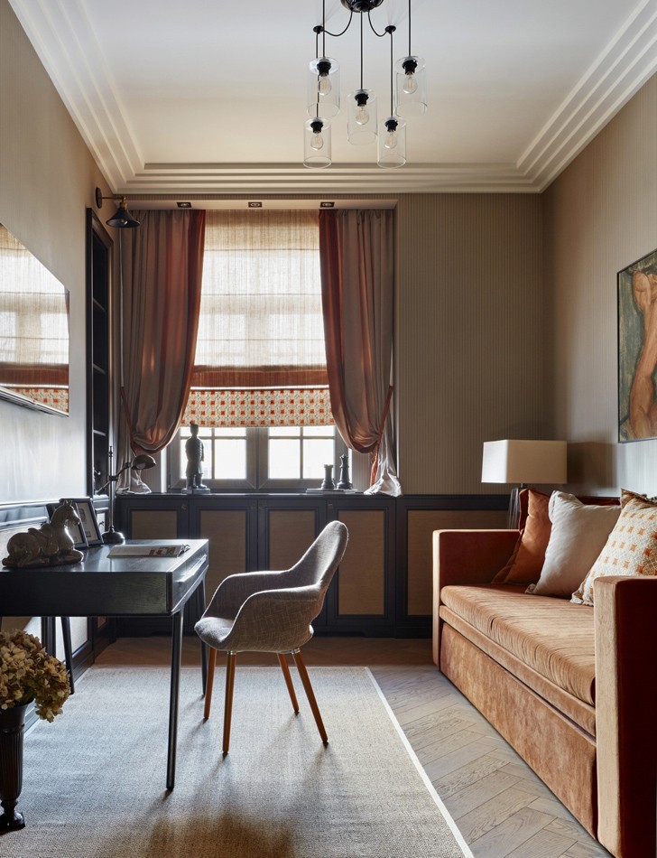 俄罗斯奥廖尔公寓 | 独特的蓝绿色调设计-7