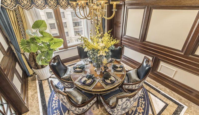 大连恒一集团南山首府500㎡美式风格样板间设计-14