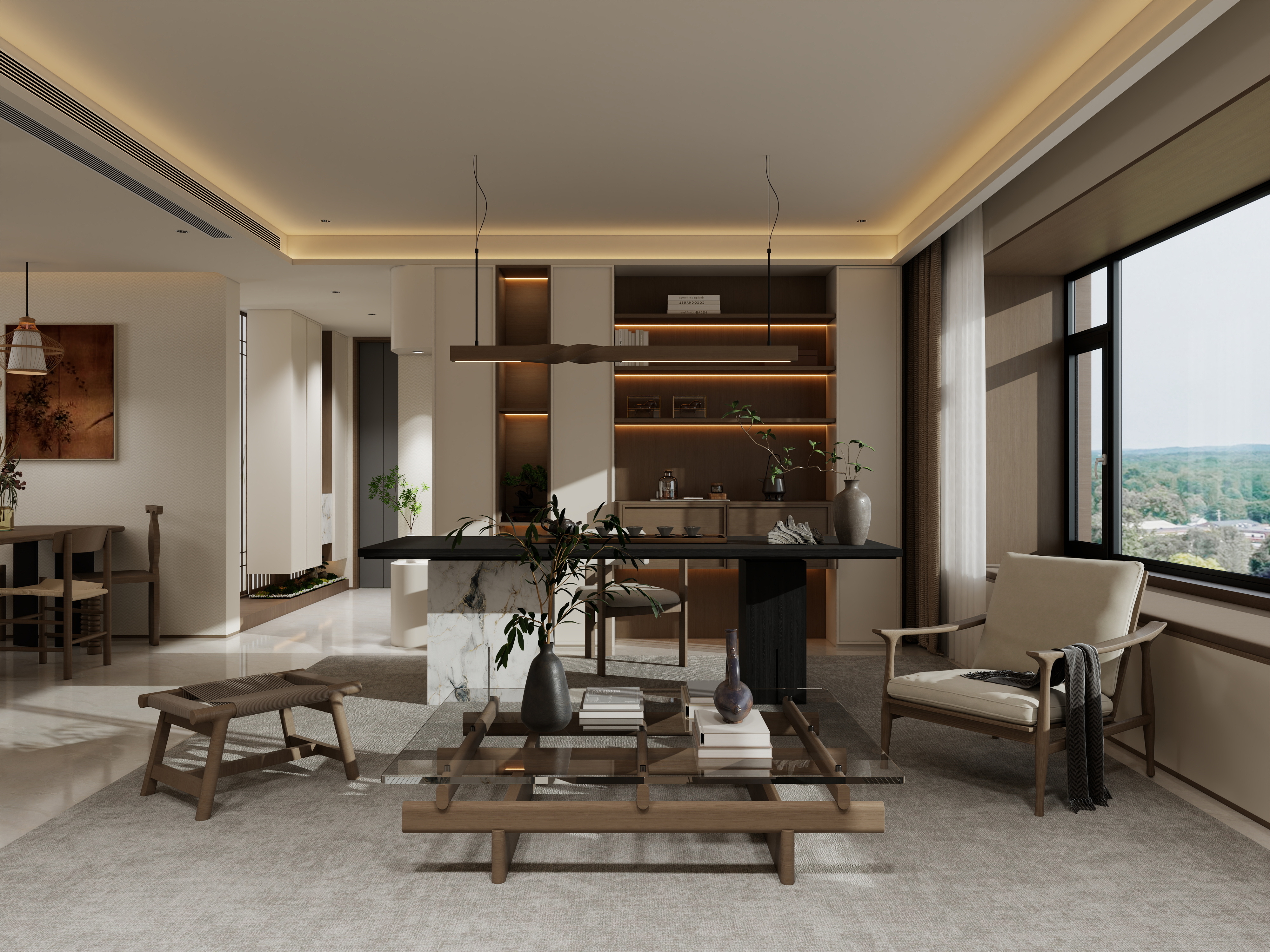 《增城·宋雅》120㎡平层新中式实装案例丨中国广州丨广州市至雅设计装饰工程有限公司-50