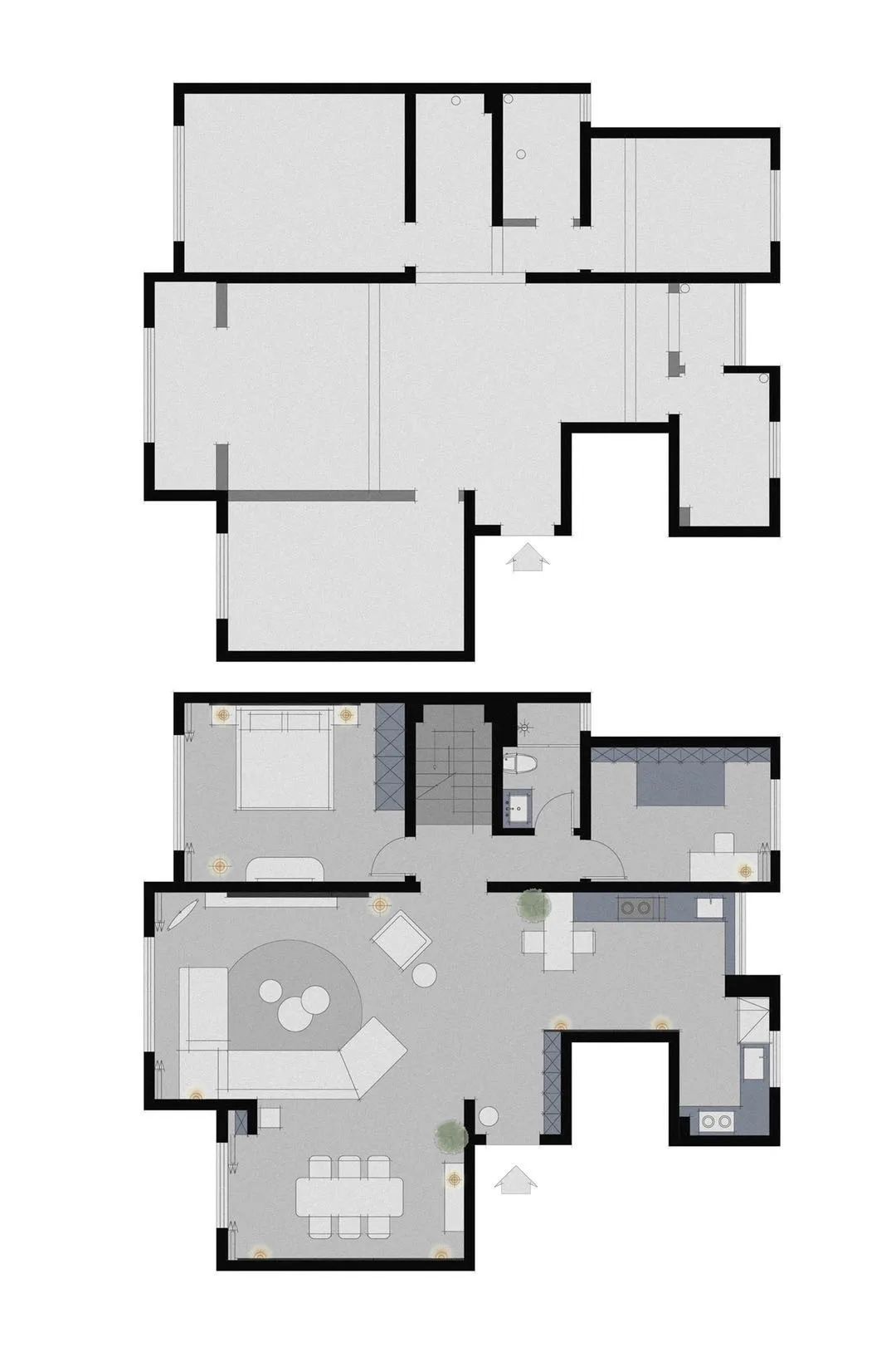 极致黑韵,红杉·陈醉打造西安 360㎡顶跃艺术宅-6