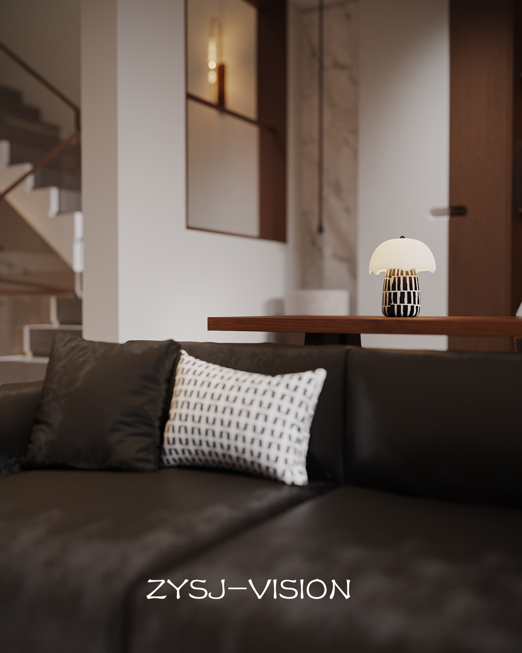 中古别墅 · 穿越时光的质感,黑沙与旋转楼梯的对话-23