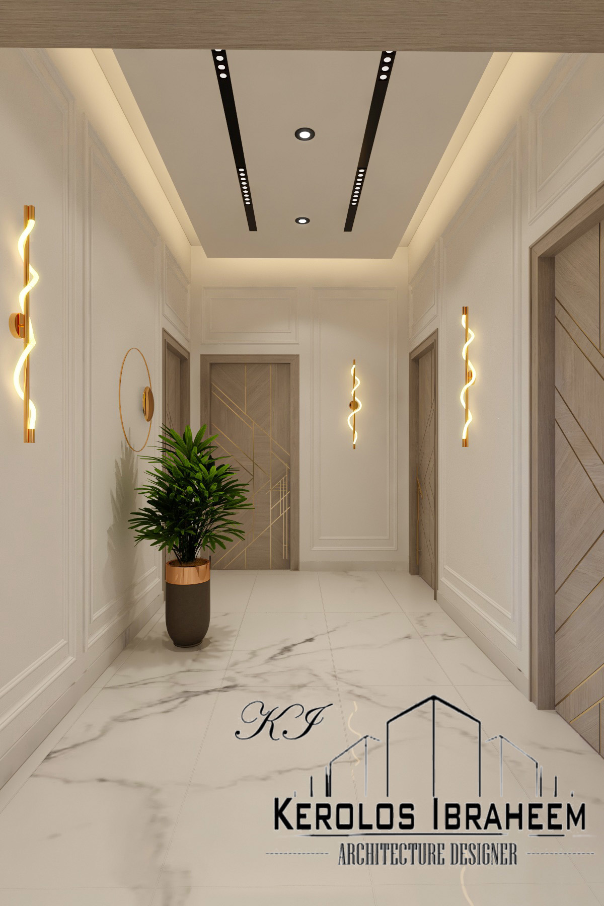 别墅二楼起居区设计丨Kerolos Ibraheem-11