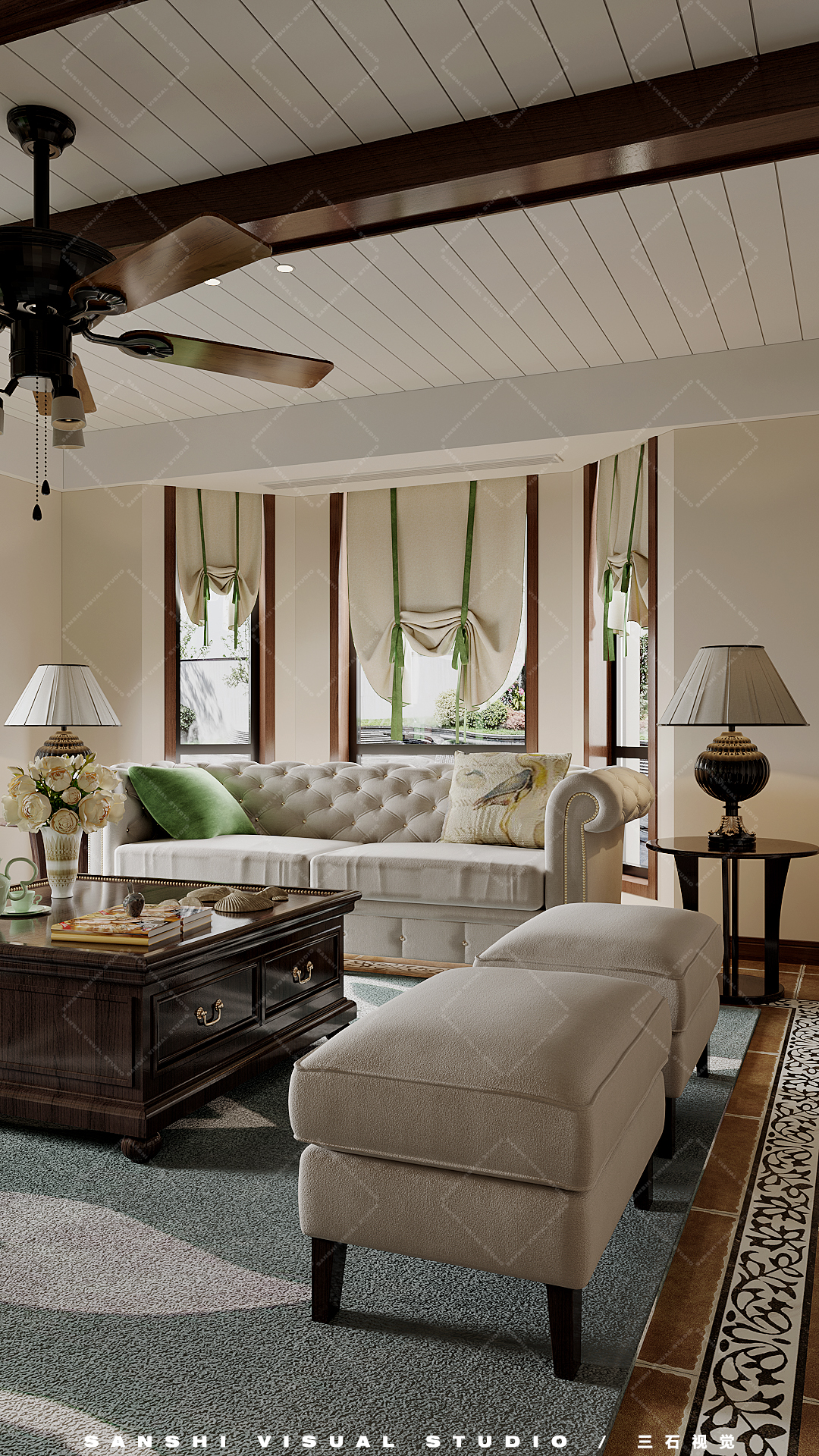 复古美式别墅-26