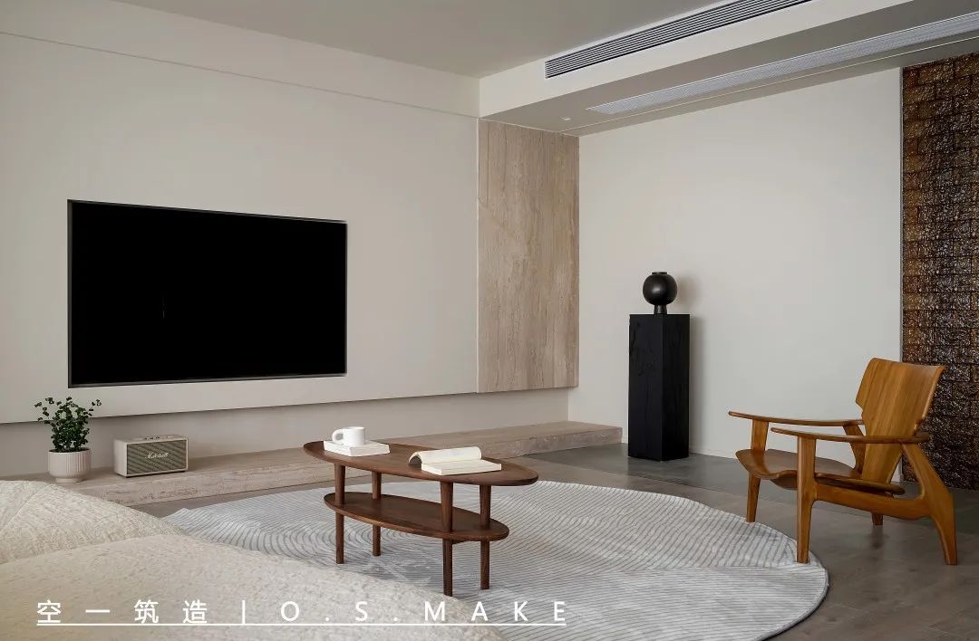 轻侘寂美学 · 重庆公园大道140平米三室一厅设计案例丨中国重庆丨空一筑造-36