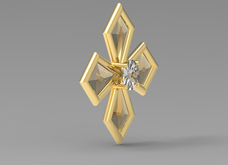 Clover/cross inspired pendants-3