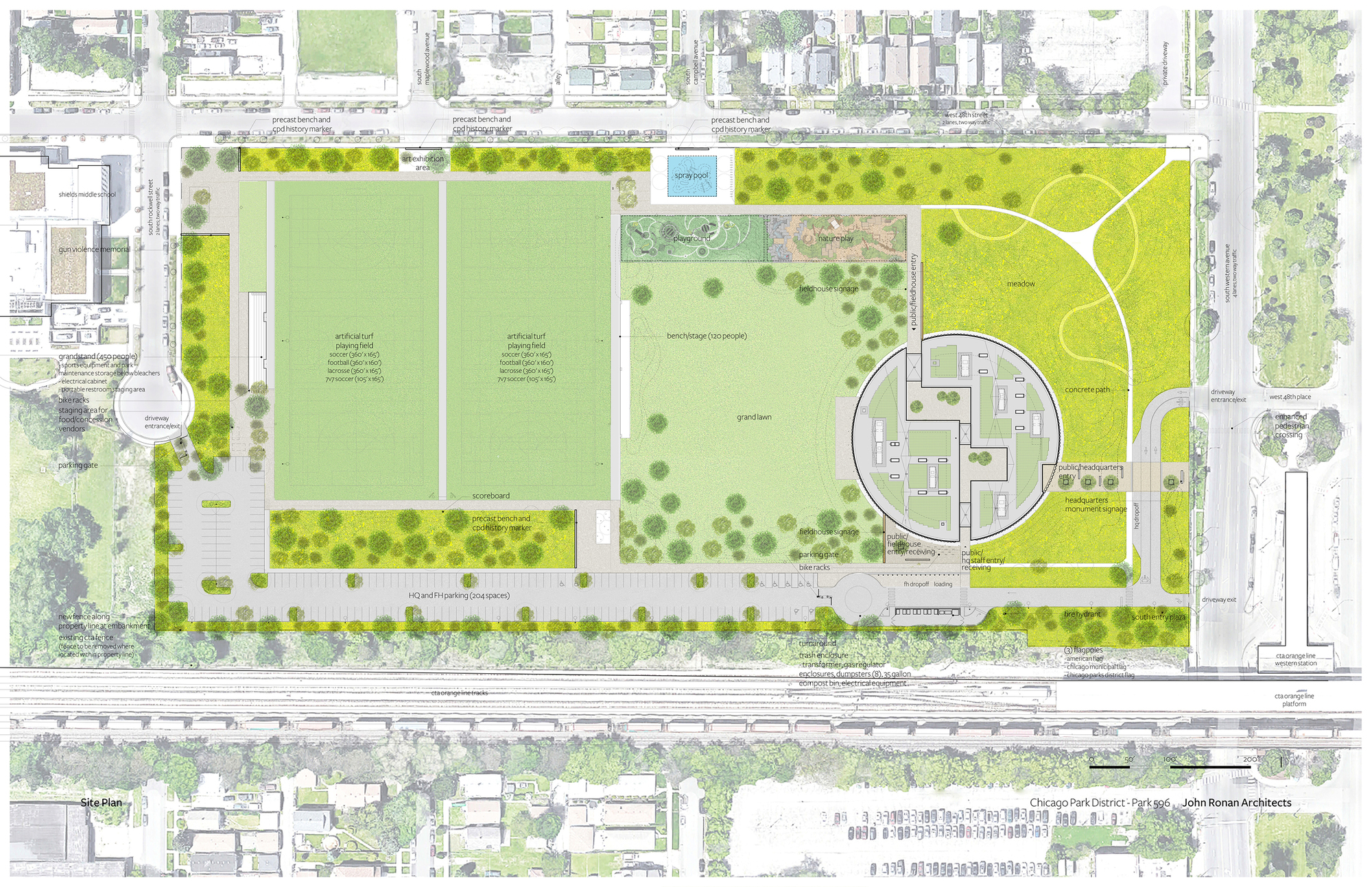 芝加哥公园区总部和体育馆丨美国芝加哥丨John Ronan Architects-44