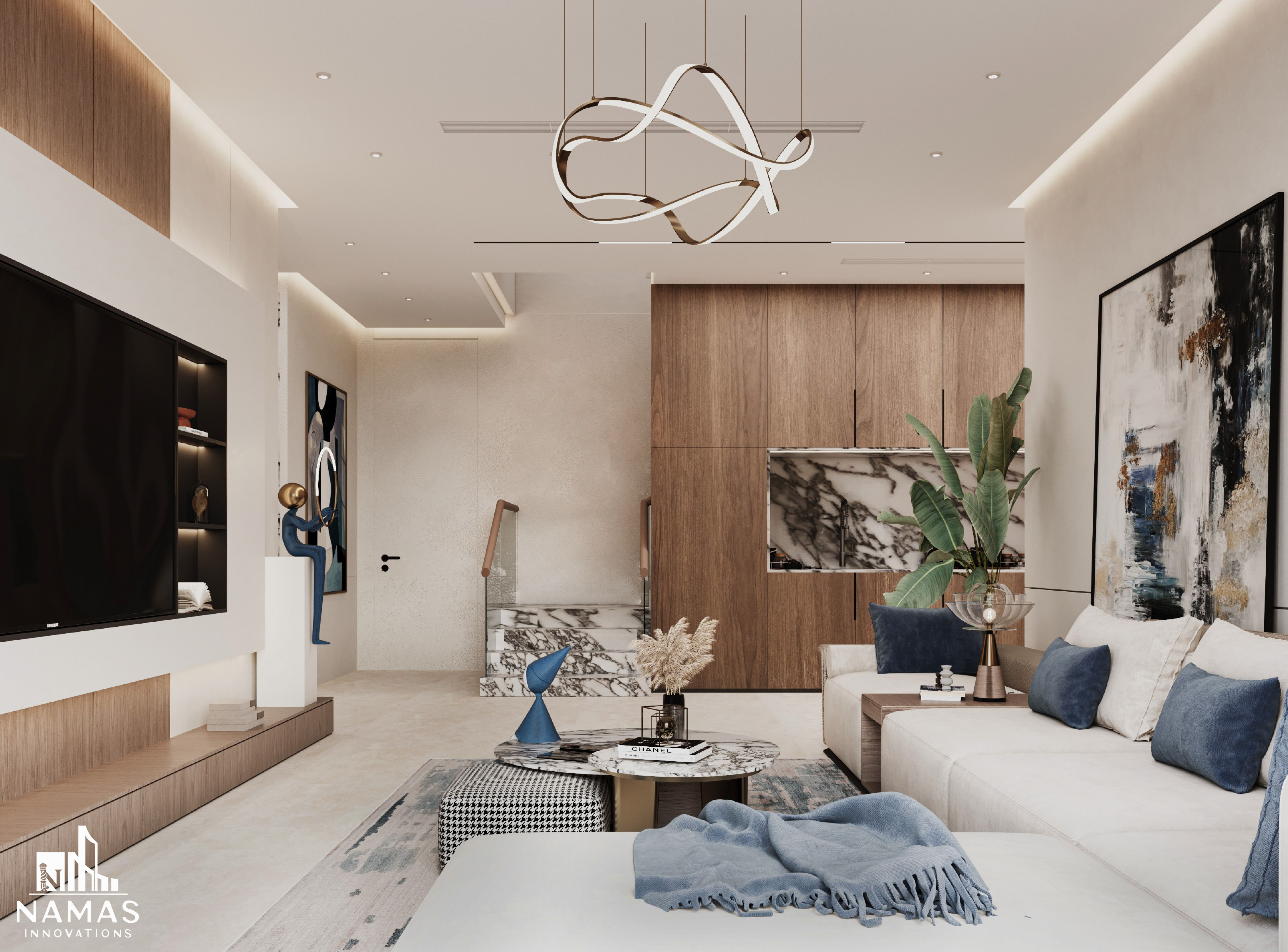 Elegant Modern Living Room（优雅现代客厅）-3