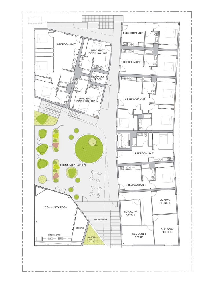 洛杉矶 LOHA 住房项目 | 社区花园助力解决无家可归问题-30