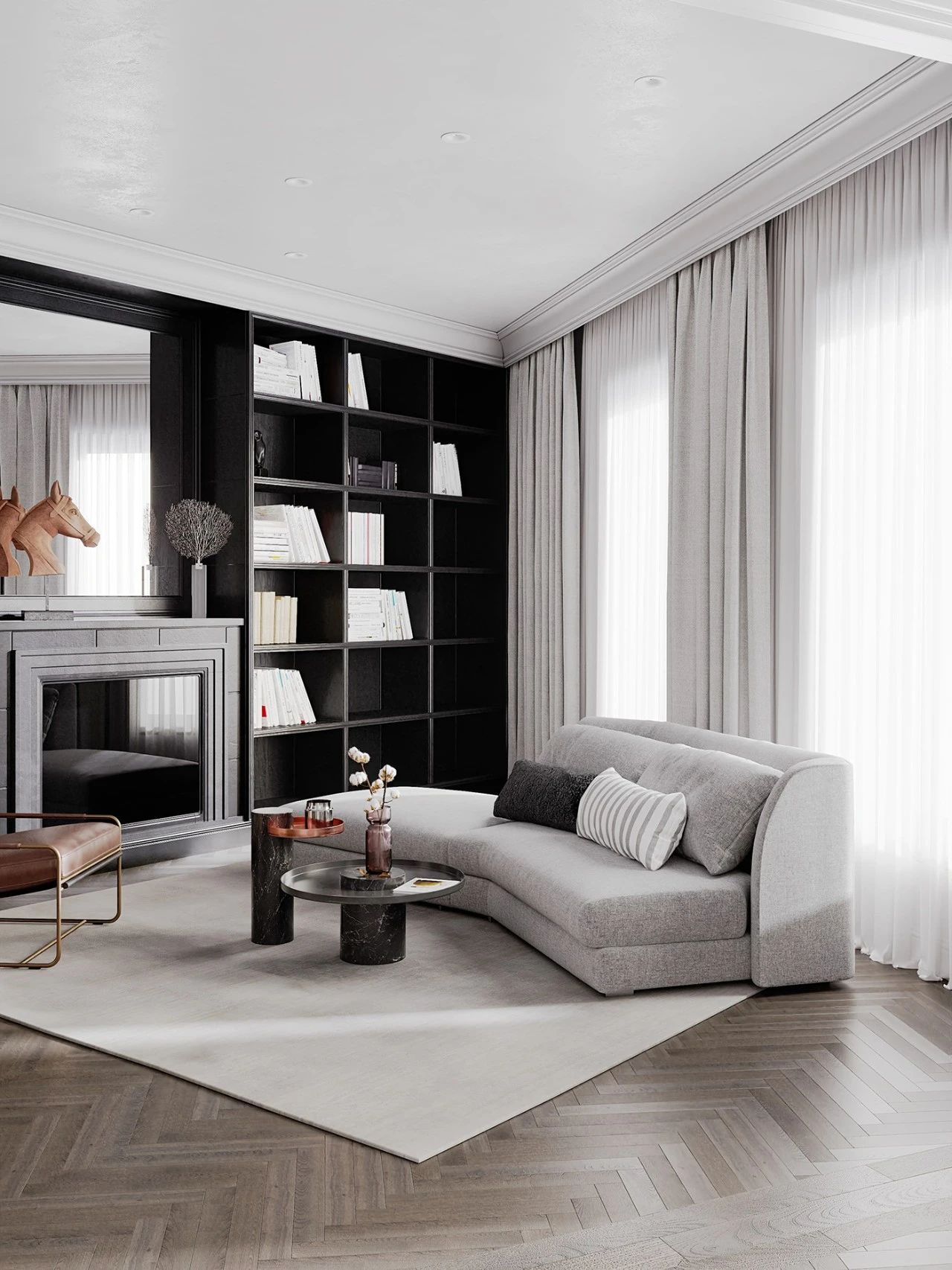 120㎡现代原木风公寓丨俄罗斯莫斯科丨Tanya Bykovskaya-0