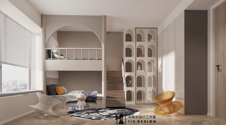 宁波融创慈澜府法式极简风室内设计丨中国宁波丨半杯水设计工作室-51