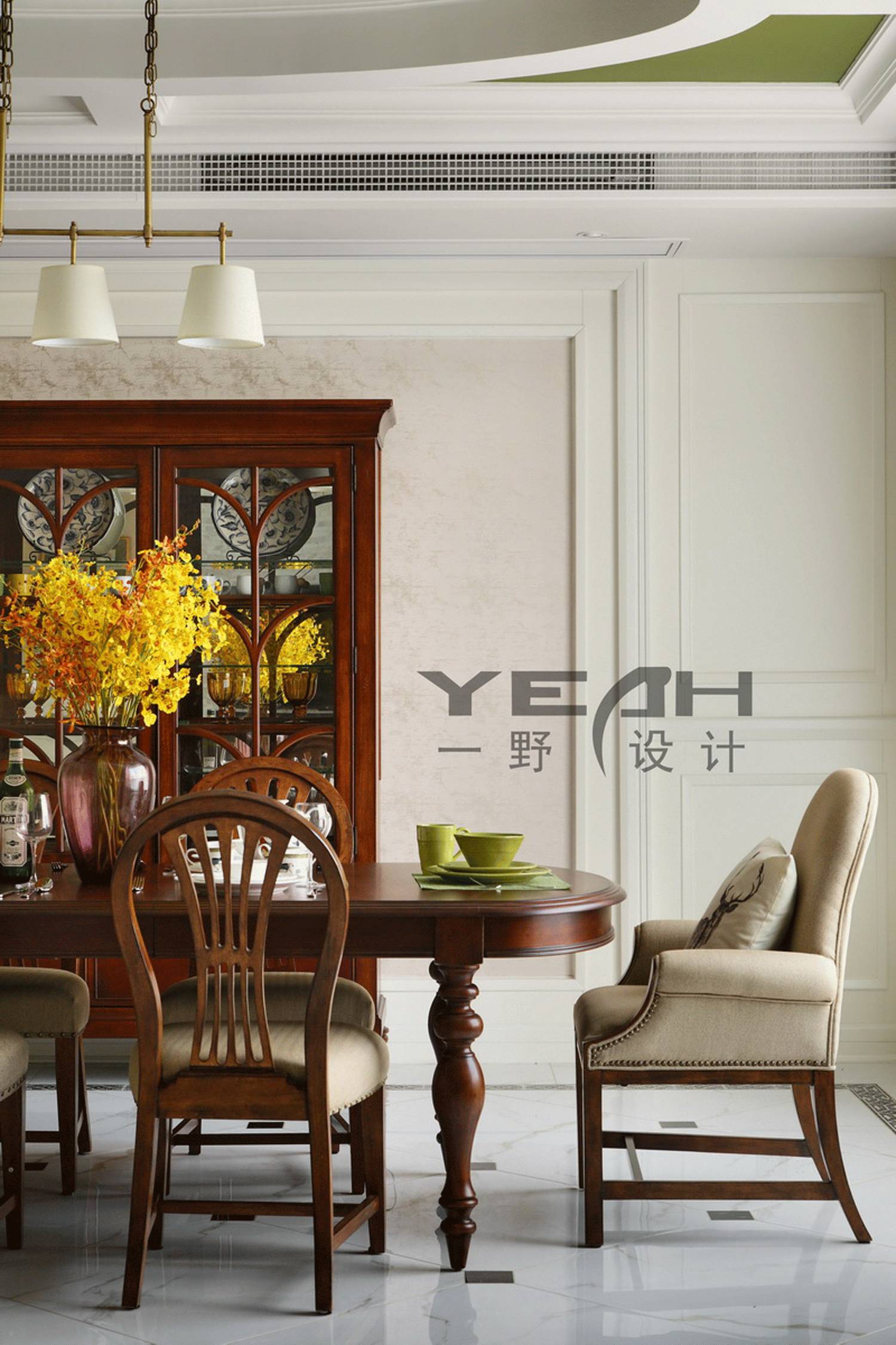 长安府自然和谐家居设计,绿色橙黄点缀活力空间-36