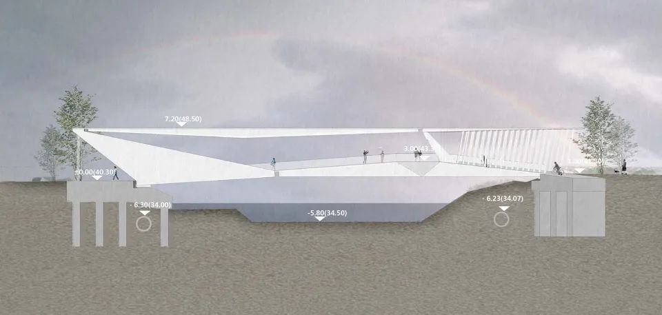 深圳坪山高级中学跨河人行桥 | 结构与空间的美学统一-26