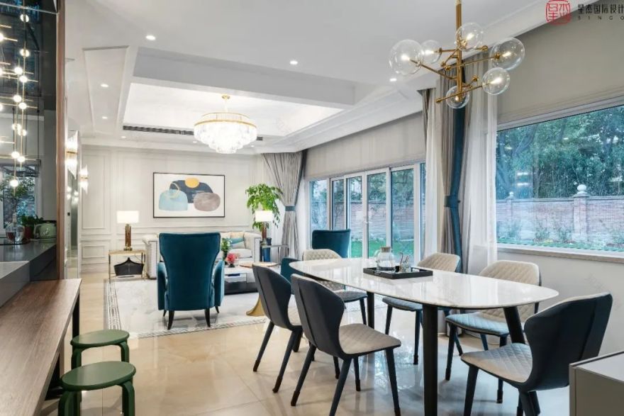 实景力作 | 350㎡新古典独栋别墅 明亮开阔的墅居空间-38