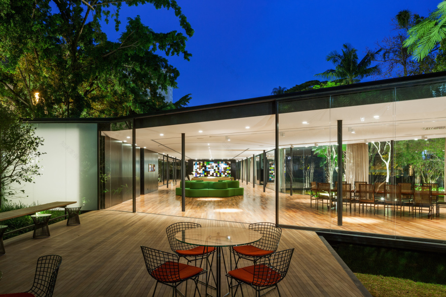 巴西圣保罗花园城市社区木钢玻亭子-41