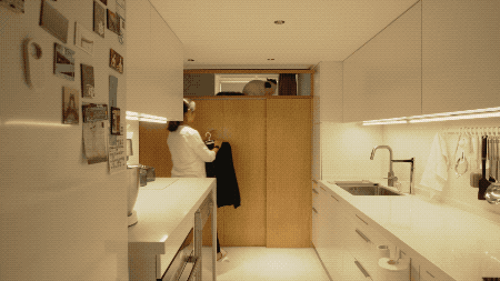 杭州夫妻买下40㎡破房，挖空地板造房中房，下班后在里面释放压力-90