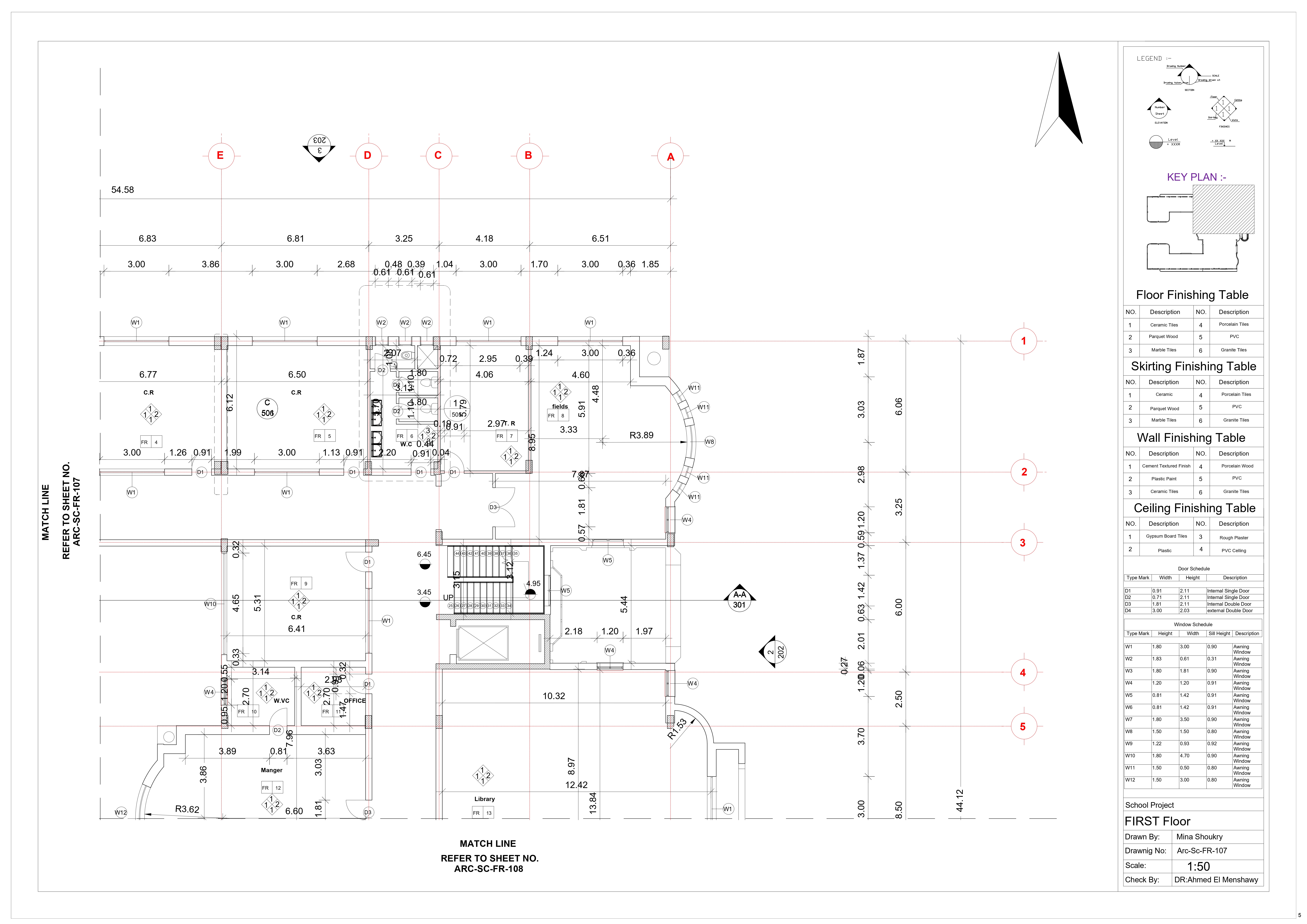 SCHOOL (WORKING DRAWING-4