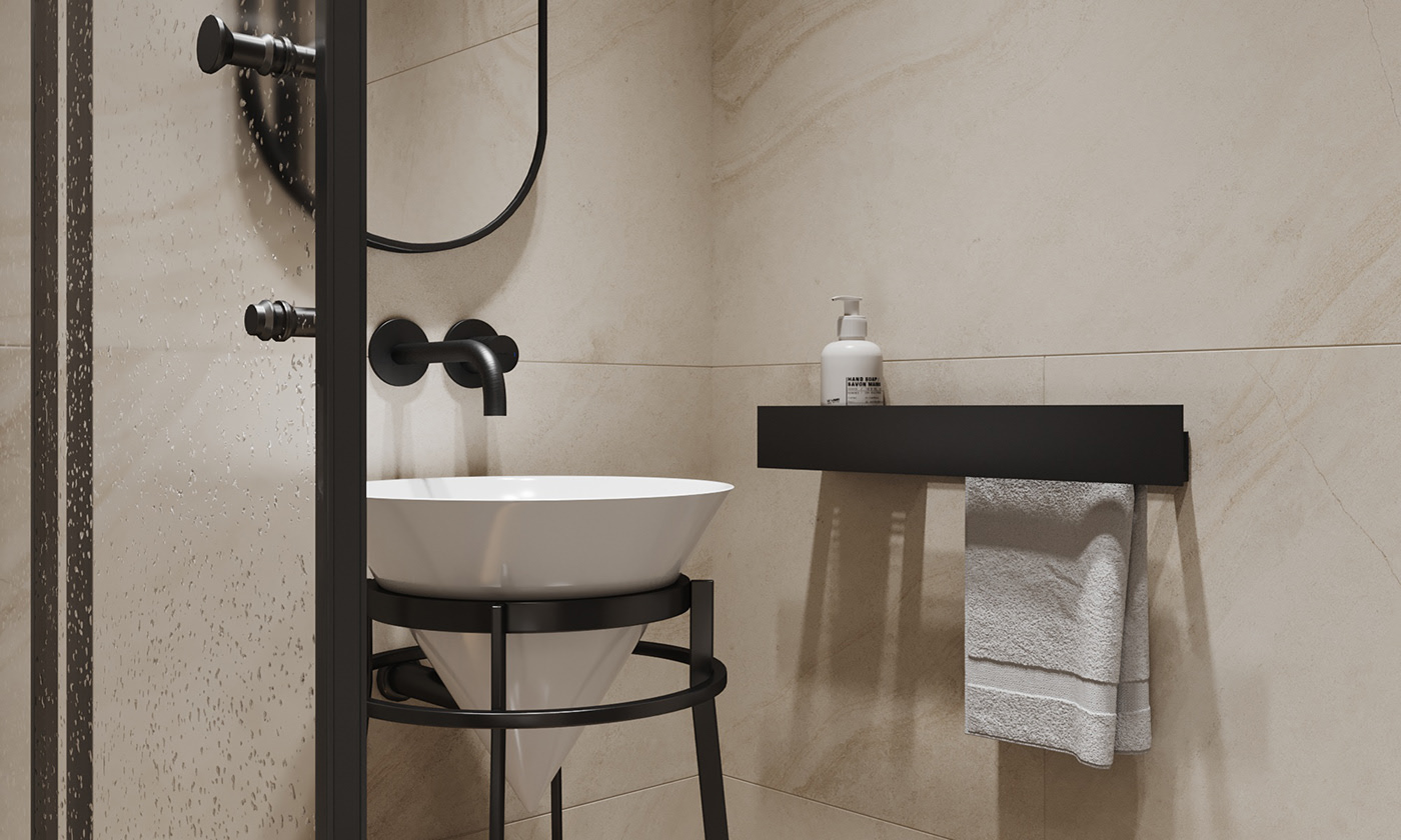 90㎡高级灰色系公寓设计-17