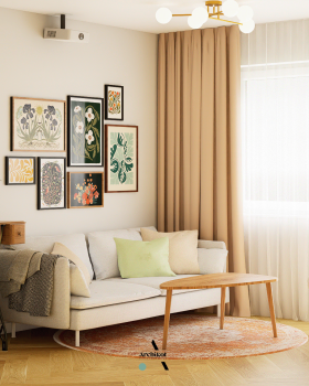 projekt wnętrza - retro vibe