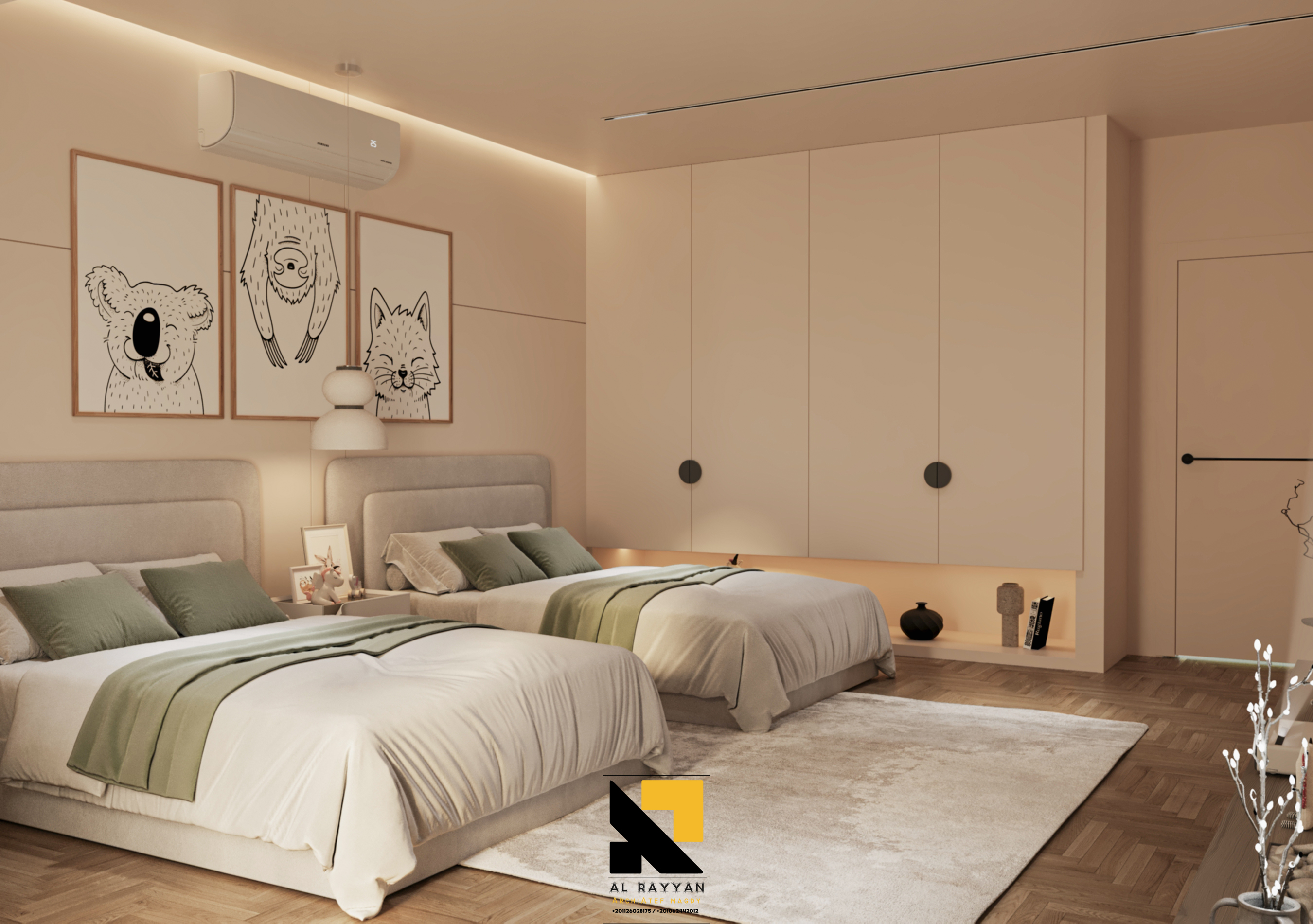 谢赫扎耶德城皇家城别墅儿童卧室设计丨Atef Magdy Atef-9